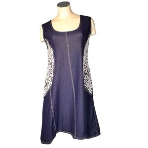 LAURA HLAVAC Stretch Denim Sleeveless Dress Women's Size M